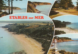 ETABLES SUR MER, MULTIVUE, POINTE DE VAUBUREL, PARC DE LA BELLE ISSUE, PLAGE ET POINTE DU MOULIN COULEUR REF 17958 - Etables-sur-Mer