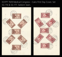 Egypt 1928 Congress Of Medicine / Medical Congress First Day Cover On Two Large Cardboard FDC - Nuovi