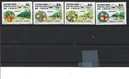 1980 CONGO Brazzaville 604-07** Fruits, Station Fruitière - Neufs