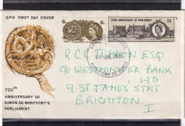 GREAT BRITAIN 1965 -FDC - Mi 366x, 367x - Lettres & Documents