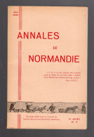 ANNALES DE NORMANDIE 1960 Toponymie Formation Des Communes Corps Electoral Du 14 - Normandië