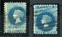 P3161 - AUSTRALIA, SOUTH AUSTRALIA, S:G: 135 AND 136 VF USED, THE 135, WITH A DRAMATIC PERFORATION SHIFTING, - Other & Unclassified