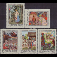 RUSSIA 1969 - Scott# 3662-6 Bilibin Paintings Set Of 5 MNH - Unused Stamps