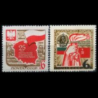 RUSSIA 1969 - Scott# 3614-5 Liberaton 25th. Set Of 2 MNH - Nuovi