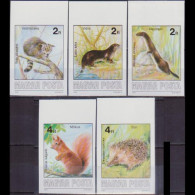 HUNGARY 1986 - Scott# 3035-9 Wildlife Imperf 2-4f MNH - Nuevos