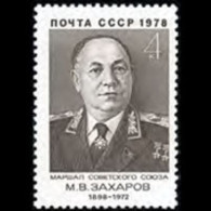 RUSSIA 1978 - Scott# 4675 Marshal Zaharov Set Of 1 MNH - Nuovi