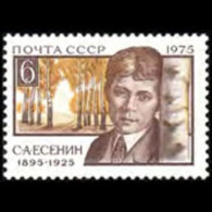 RUSSIA 1975 - Scott# 4369 Poet Esenin Set Of 1 MNH - Neufs