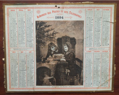 1894 Calendrier / Almanach - L'Arbre De Noël, Poupée, Jouets, Oberthur - Big : ...-1900