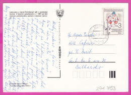 294753 / Czechoslovakia - Lázně Bohdaneč  PC 1985 USED 3Kcs Sport  World Ice Hockey Championship, Prague, Bratislava - Covers & Documents