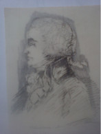 ?? - Robespierre 40 Ans ? Il Y A De L'encre D'origine & Du Crayon Par Dessus à Gommer ? Signé - Dessins