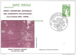 36e Exposition Nationale Des Cheminots Philatélistes - Paris - 3 Au 5 Février 1979 - Bijgewerkte Postkaarten  (voor 1995)