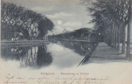 4837143Den Helder, Kerkgracht – Kanaalweg Bij Avond. 1900.  - Den Helder