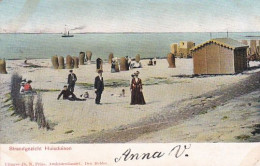 483757Den Helder, Strandgezicht Huisduinen. (poststempel 1904)(rechtsonder Een Heel Klein Vouwtje) - Den Helder