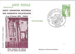 36e Exposition Nationale Des Cheminots Philatélistes - Paris - 3 Au 5 Février 1979 - Bijgewerkte Postkaarten  (voor 1995)