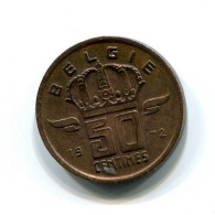 50 CENTIMES 1972 DUTCH Text BELGIEN BELGIUM Münze #BB389.D.A - 50 Centimes