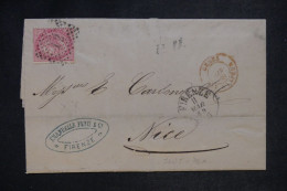 ITALIE - Lettre Ferroviire > Nice - A Voir - 1878 - M 1947 - Marcofilía