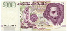 50000 LIRE GIAN LORENZO BERNINI II TIPO LETTERA D 20/02/1997 FDS - Otros & Sin Clasificación