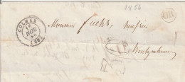 France Alsace Lettre Taxée 30 Colmar + OR = Horbourg 1856 - Cartas & Documentos