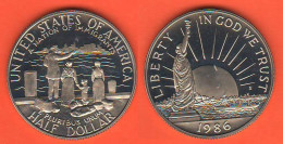 America Half Dollar 1986 S Rhod Island Amérique USA Nickel Proof - Commemoratifs