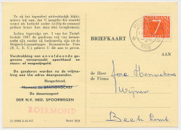 Kennisgeving Ned. Spoorwegen Roermond - Beek 1956 - Non Classés