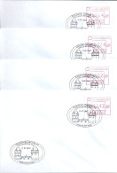 ATM108A Set Van 4 Vignetten Op Envelop Met 1e Dagstempel - 8500 Kortrijk 11-07-2002 - Obp 12 Euro - Covers & Documents