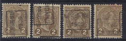 1906  LUXEMBOURG PREO Nr. 28 A + B + C + D Effigie Du GRAND-DUC ADOLPHE (de Profil)  (état Voir Scan) !   LOT 314 - Preobliterati
