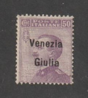 VENEZIA  GIULIA:  1918/19  SOPRASTAMPATO  -  50 C. VIOLETTO  N.  -  SASS. 27 - Venezia Giulia