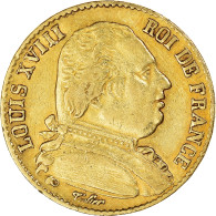 Monnaie, France, Louis XVIII, 20 Francs, 1814, Paris, TTB, Or, Gadoury:1026 - 20 Francs (goud)