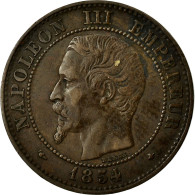 Monnaie, France, Napoleon III, Napoléon III, 2 Centimes, 1854, Strasbourg, TTB - 2 Centimes