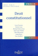 Droit Constitutionnel (1999) De Louis Favoreu - Droit