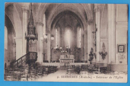 CPA ARDECHE (07) - SERRIERES - INTERIEUR DE L'EGLISE - EDIT. JACQUELIN - Serrières