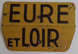 Plaque Jonquille En Métal Département Eure-et-Loir Pour Vélo / Bicyclette BE Immatriculation 28 RARE 1941-44 WW2 - Nummerplaten