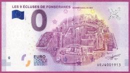 0-Euro UEJQ 01 2018  LES 9 ECLUSES DE FONSERANES - BEZIERS CANAL DU MIDI - Private Proofs / Unofficial