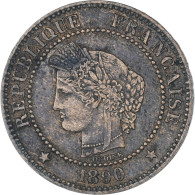 France, Cérès, 2 Centimes, 1890, Paris, TTB, Bronze, Gadoury:105, KM:827.1 - 2 Centimes