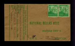 Sp10694 CUBA "HABANO" Tobacco Tabac Plants Smoke Mailed 1946 Kansas City USA (slogan Pmk Cubano Sugar) - Tabak