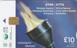 Cyprus, CYP-C-107, Cyta Official Sponsor Of The Cyprus Olympic Commitee, Sport, Shooting, Running, Swimming, 2 Scans. - Chypre