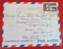 FRANCE 1er VOL  PARIS - NEW YORK - Erst- U. Sonderflugbriefe
