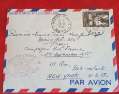 FRANCE 1er VOL  PARIS - NEW YORK - First Flight Covers