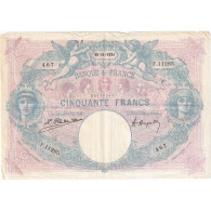 France, 50 Francs, Bleu Et Rose, 1924-11-18, F.11285467, TB+ - 50 F 1889-1927 ''Bleu Et Rose''
