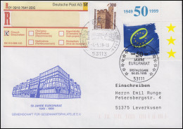 2049 Europarat, MiF R-FDC ESSt Bonn Sterne & 50 Jahre Europarat 4.5.1999 - Autres & Non Classés