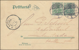 Postkarte P 64X Germania 5 Pf. Mit 70 Germania 5 Pf.  WIESBADEN 1 U 16.12.1904 - Other & Unclassified