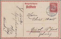 Postkarte P 94I/01 Wappen DV 14 Von MÜNCHEN 2 BA A - 9.6.16 Nach Grüsch/Schweiz - Postal  Stationery