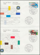 751-752 Rückenschwimmen Und Springreiten 1986: Sporthilfe-FDC ESSt Berlin - Storia Postale