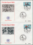 698-699 Sportereignisse Tanzen Und Eishockey 1983: Sporthilfe-FDC ESSt Berlin - Storia Postale