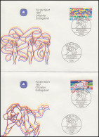 777-778 Gymnastikgruppe Und Judo-Kampfszene 1987: Sporthilfe-FDC ESSt Berlin - Storia Postale