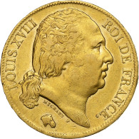 France, Louis XVIII, 20 Francs, 1820, Paris, Or, TTB, Gadoury:1028, KM:712.1 - 20 Francs (gold)