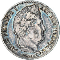 Monnaie, France, Louis-Philippe, 1/4 Franc, 1835, Lille, TTB+, Argent - 25 Centimes