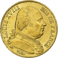 France, Louis XVIII, 20 Francs, Louis XVIII, 1814, Paris, Or, SUP+ - 20 Francs (goud)