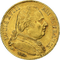 France, Louis XVIII, 20 Francs, Louis XVIII, 1814, Paris, Or, SUP, Gadoury:1026 - 20 Francs (gold)