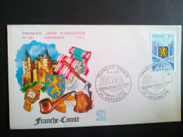 Enveloppe Premier Jour FDC De France : Franche - Comté 1977 - 1970-1979